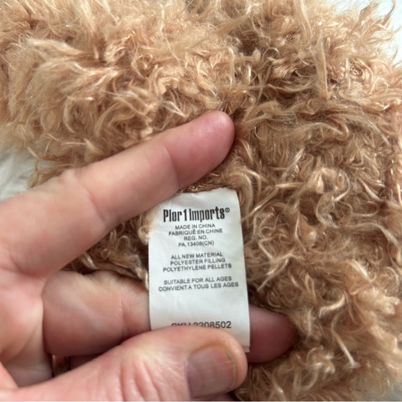 Pier 1 Imports Shaggy Rustic Classic Teddy Bear 7" Plush - Picture 4 of 4